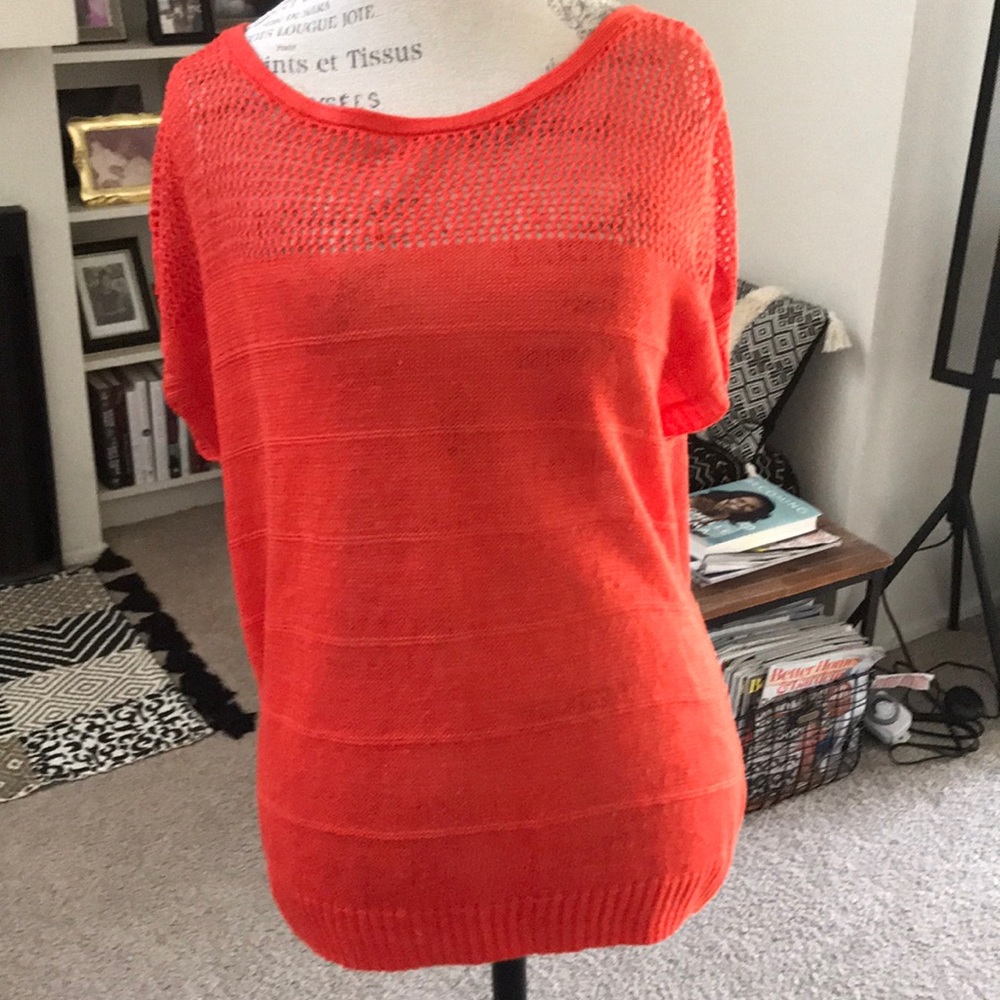 Tangerine Sweater Knit Top